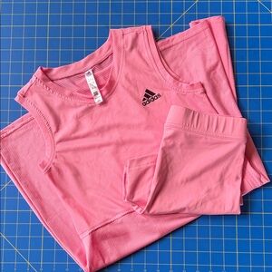 Adidas Pink Dress and Short Set Size M Like New